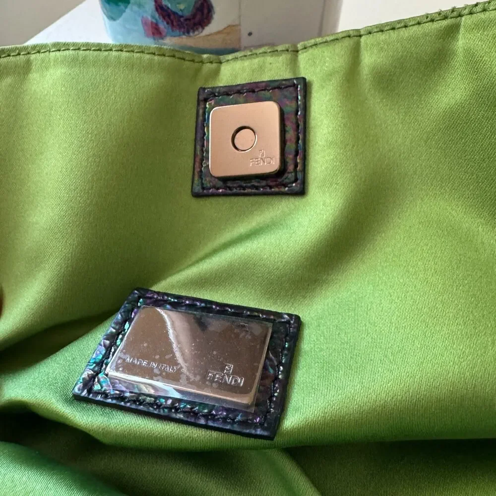 FENDI Bag Hand Beaded Glass Made In Italy 12